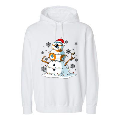 Bb8 Christmas Star Movie Wars Couples Bb8 Christmas Lights Garment-Dyed Fleece Hoodie