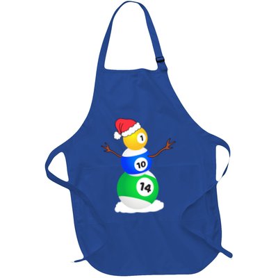 Billiards Christmas Snow Cute Gift Pool Player Christmas Pjs Funny Gift Apron