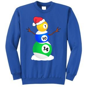 Billiards Christmas Snow Cute Gift Pool Player Christmas Pjs Funny Gift Sweatshirt