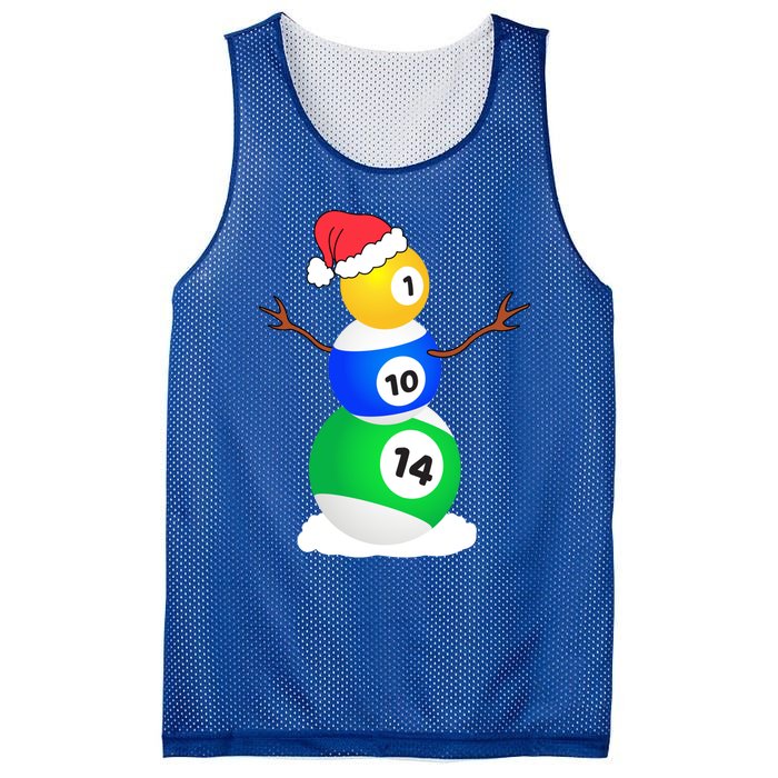 Billiards Christmas Snow Cute Gift Pool Player Christmas Pjs Funny Gift Mesh Reversible Basketball Jersey Tank