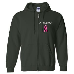 Breast Cancer Survivor I Won Pink_ Ribbon Awareness Women Full Zip Hoodie