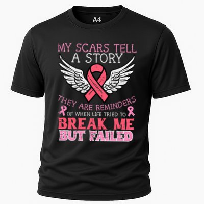 Breast Cancer Survivor My Scar Tell Story Awareness Women Performance Shirt