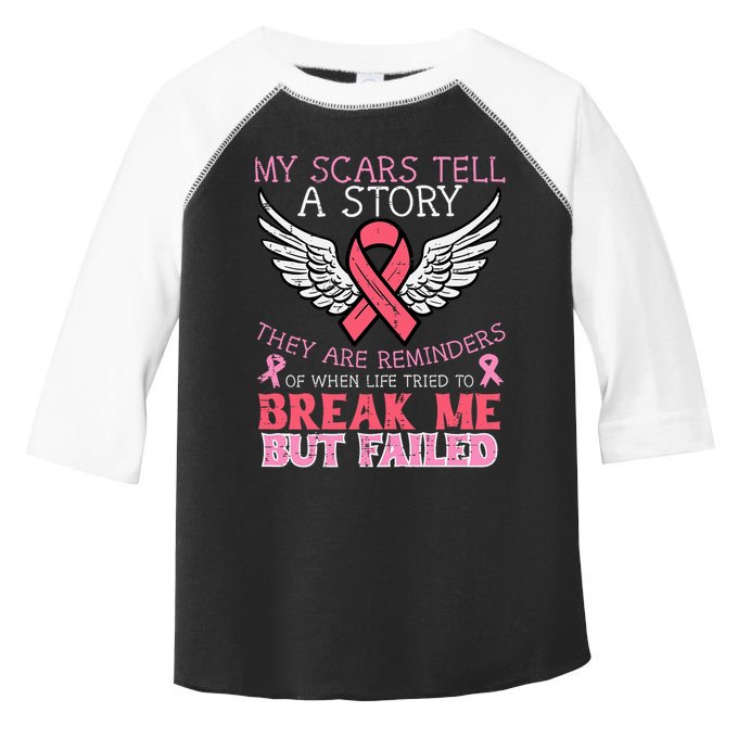 Breast Cancer Survivor My Scar Tell Story Awareness Women Toddler Fine Jersey T-Shirt