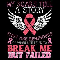Breast Cancer Survivor My Scar Tell Story Awareness Women Kids T-Shirt