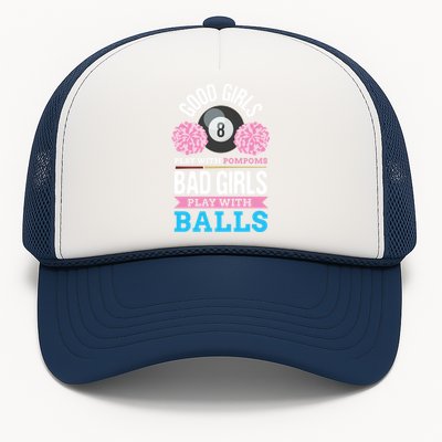 Billiards Cue Sport Game Pool Balls Billiard Player Gift Trucker Hat