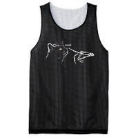 Black Cat Skeleton Hand Boop Halloween Pet Mesh Reversible Basketball Jersey Tank