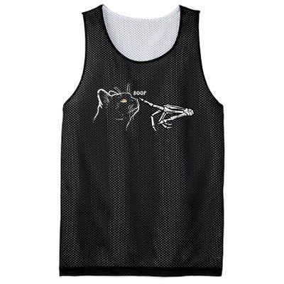 Black Cat Skeleton Hand Boop Halloween Pet Mesh Reversible Basketball Jersey Tank