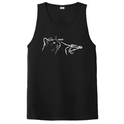 Black Cat Skeleton Hand Boop Halloween Pet PosiCharge Competitor Tank