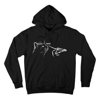 Black Cat Skeleton Hand Boop Halloween Pet Tall Hoodie