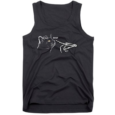 Black Cat Skeleton Hand Boop Halloween Pet Tank Top