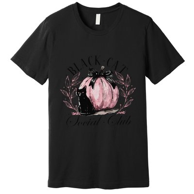 Black Cat Social Club Halloween Cat Mama Premium T-Shirt