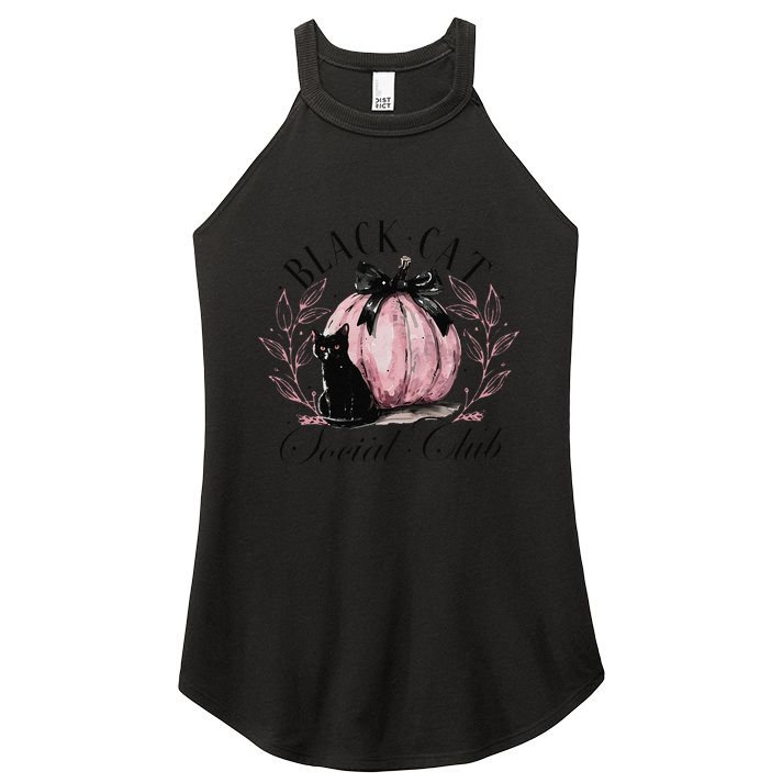 Black Cat Social Club Halloween Cat Mama Women's Perfect Tri Rocker Tank