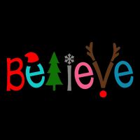 Believe Christmas Spirit Festive 7-Panel Snapback Hat
