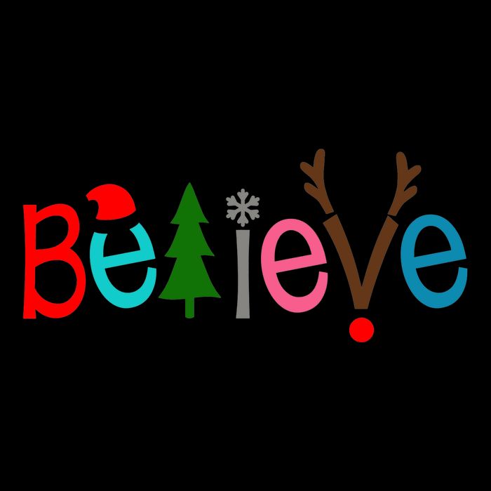 Believe Christmas Spirit Festive 7-Panel Snapback Hat