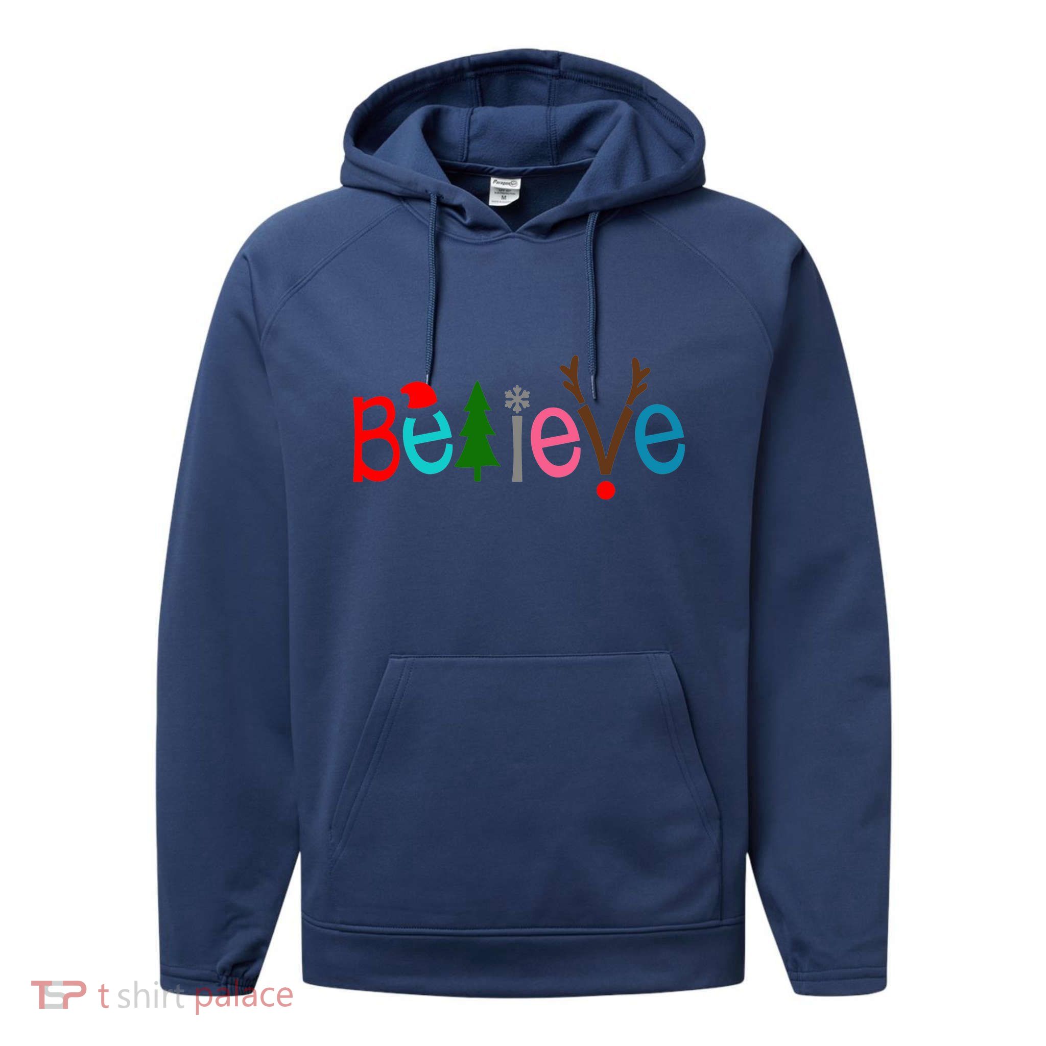 Believe Christmas Spirit Festive Performance Fleece Hoodie