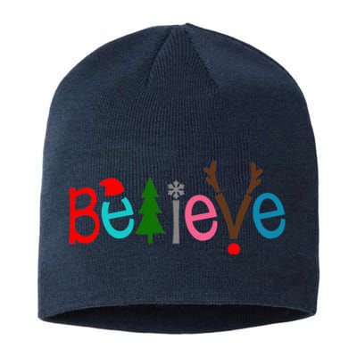 Believe Christmas Spirit Festive Sustainable Beanie