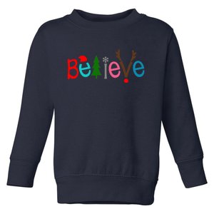 Believe Christmas Spirit Festive Toddler Sweatshirt