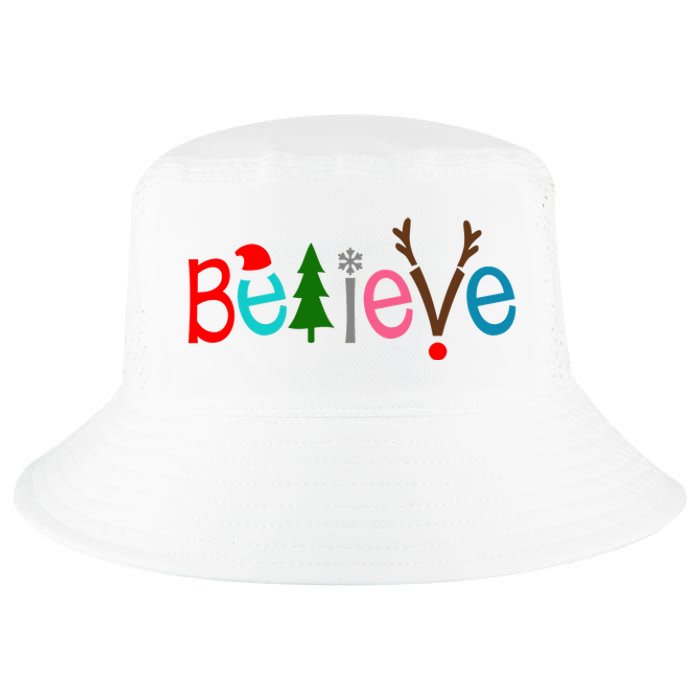 Believe Christmas Spirit Festive Cool Comfort Performance Bucket Hat