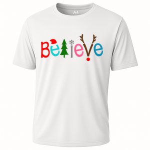 Believe Christmas Spirit Festive Cooling Performance Crew T-Shirt