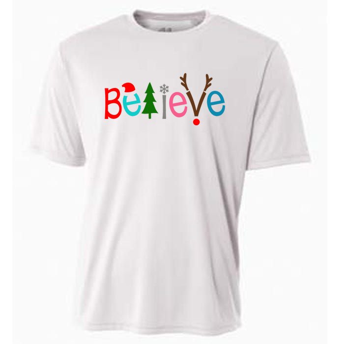 Believe Christmas Spirit Festive Cooling Performance Crew T-Shirt