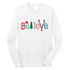 Believe Christmas Spirit Festive Long Sleeve Shirt