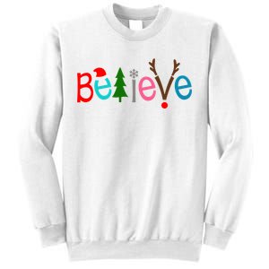 Believe Christmas Spirit Festive Sweatshirt