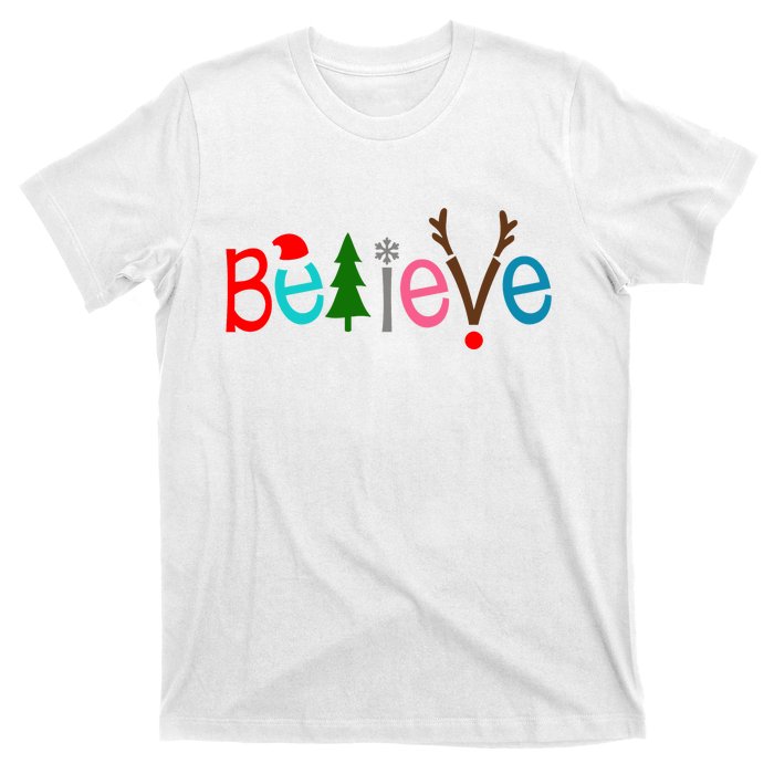 Believe Christmas Spirit Festive T-Shirt