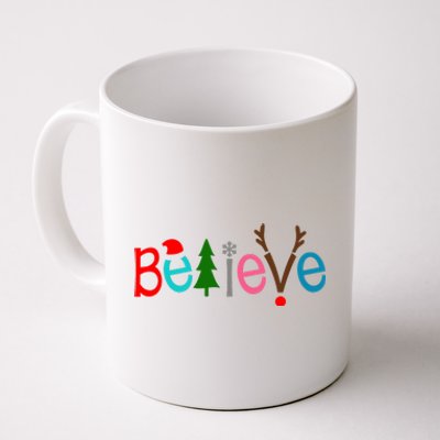 Believe Christmas Spirit Festive Coffee Mug