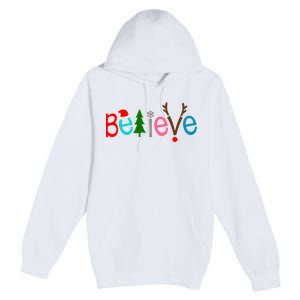 Believe Christmas Spirit Festive Premium Pullover Hoodie