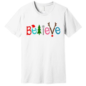 Believe Christmas Spirit Festive Premium T-Shirt