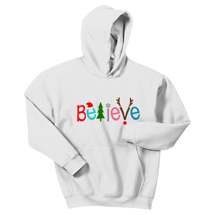 Believe Christmas Spirit Festive Kids Hoodie