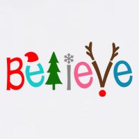Believe Christmas Spirit Festive Kids T-Shirt