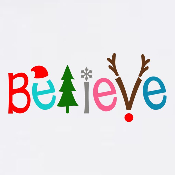 Believe Christmas Spirit Festive Kids T-Shirt