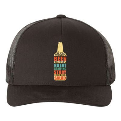 Beer Camping Story Salad Funny Camping Vintage Style Yupoong Adult 5-Panel Trucker Hat