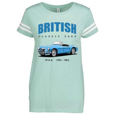 British Classic Sports Cars MG MGA Enza Ladies Jersey Football T-Shirt