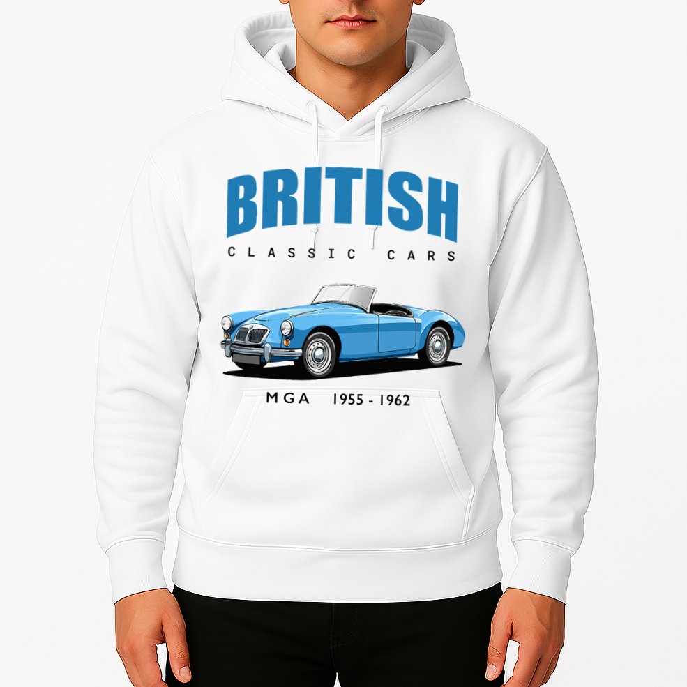 British Classic Sports Cars MG MGA Hoodie