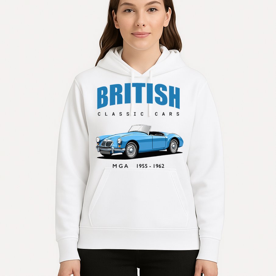 British Classic Sports Cars MG MGA Hoodie
