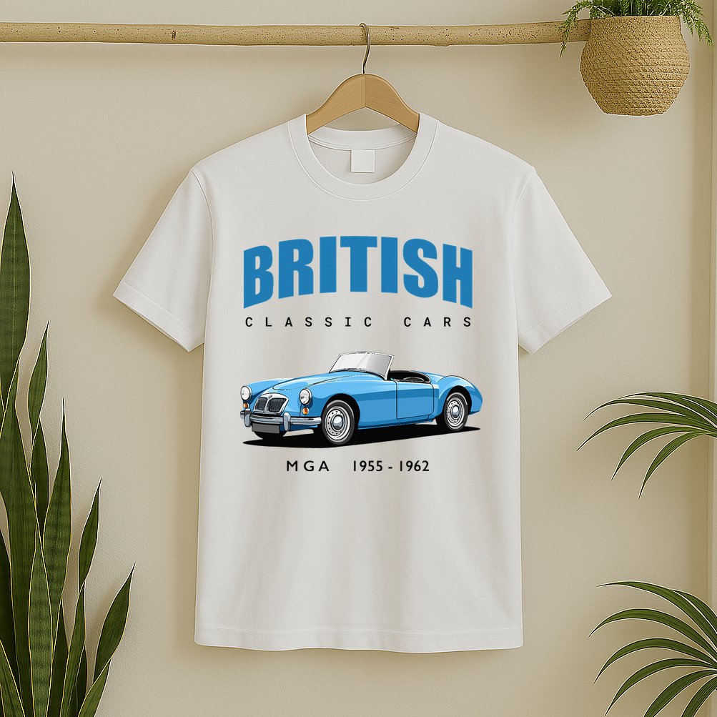 British Classic Sports Cars MG MGA T-Shirt