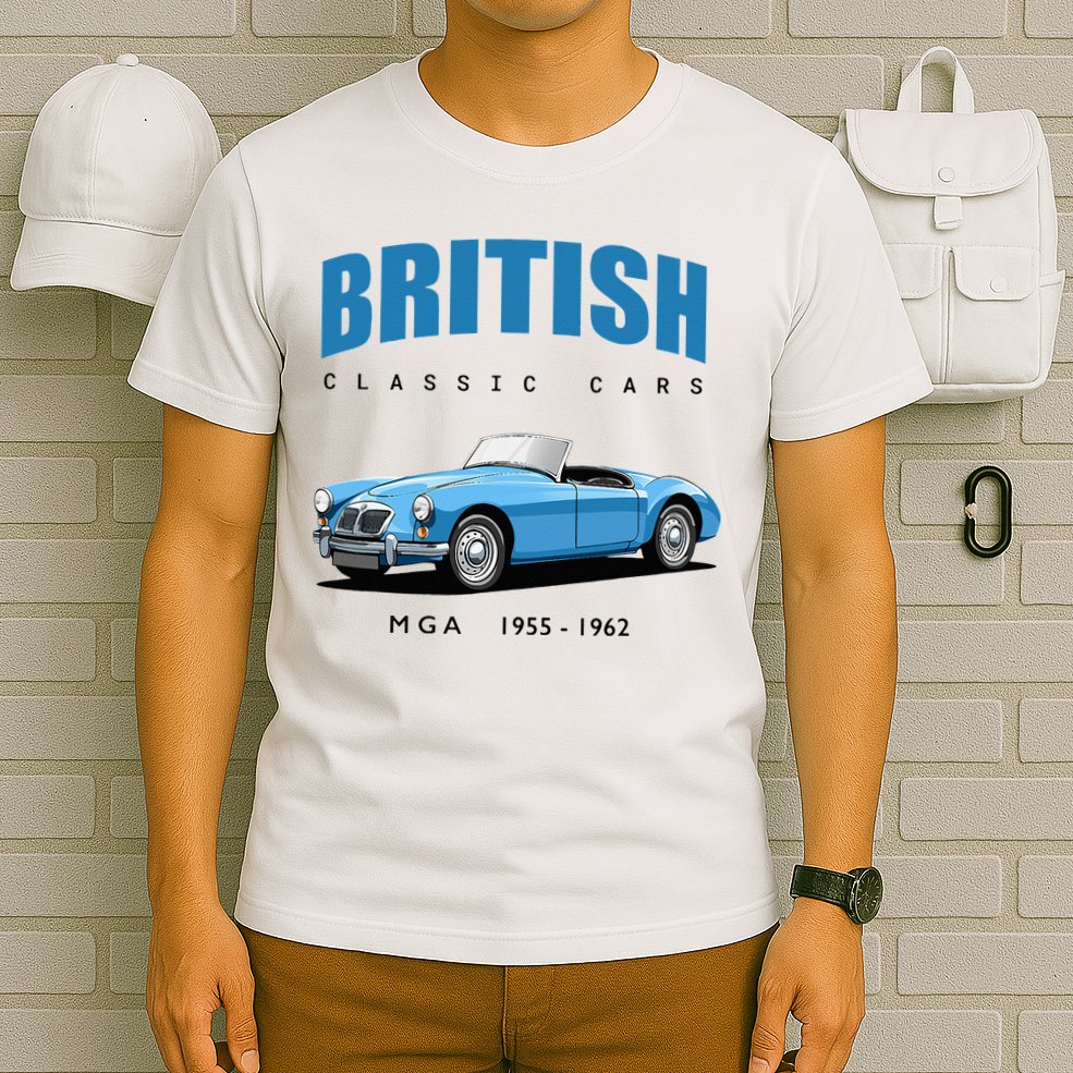 British Classic Sports Cars MG MGA T-Shirt