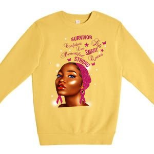 Breast Cancer Survivor Queen Premium Crewneck Sweatshirt