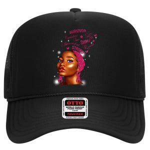 Breast Cancer Survivor Queen High Crown Mesh Back Trucker Hat