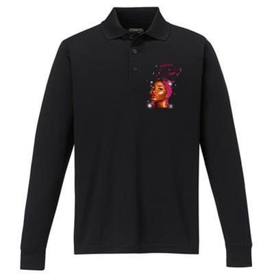 Breast Cancer Survivor Queen Performance Long Sleeve Polo