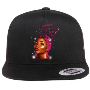 Breast Cancer Survivor Queen Flat Bill Trucker Hat