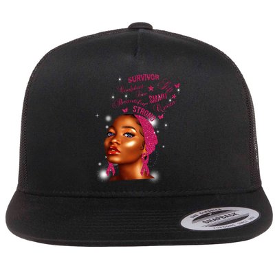 Breast Cancer Survivor Queen Flat Bill Trucker Hat