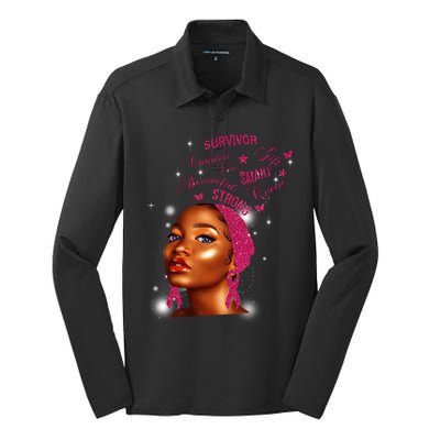 Breast Cancer Survivor Queen Silk Touch Performance Long Sleeve Polo