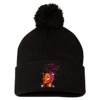 Breast Cancer Survivor Queen Pom Pom 12in Knit Beanie