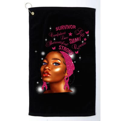 Breast Cancer Survivor Queen Platinum Collection Golf Towel