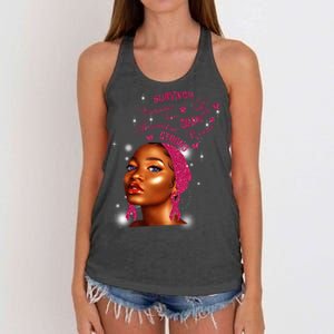 Breast Cancer Survivor Queen Women's Knotted Racerback Tank