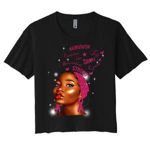 Breast Cancer Survivor Queen Women's Crop Top Tee