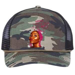 Breast Cancer Survivor Queen Retro Rope Trucker Hat Cap